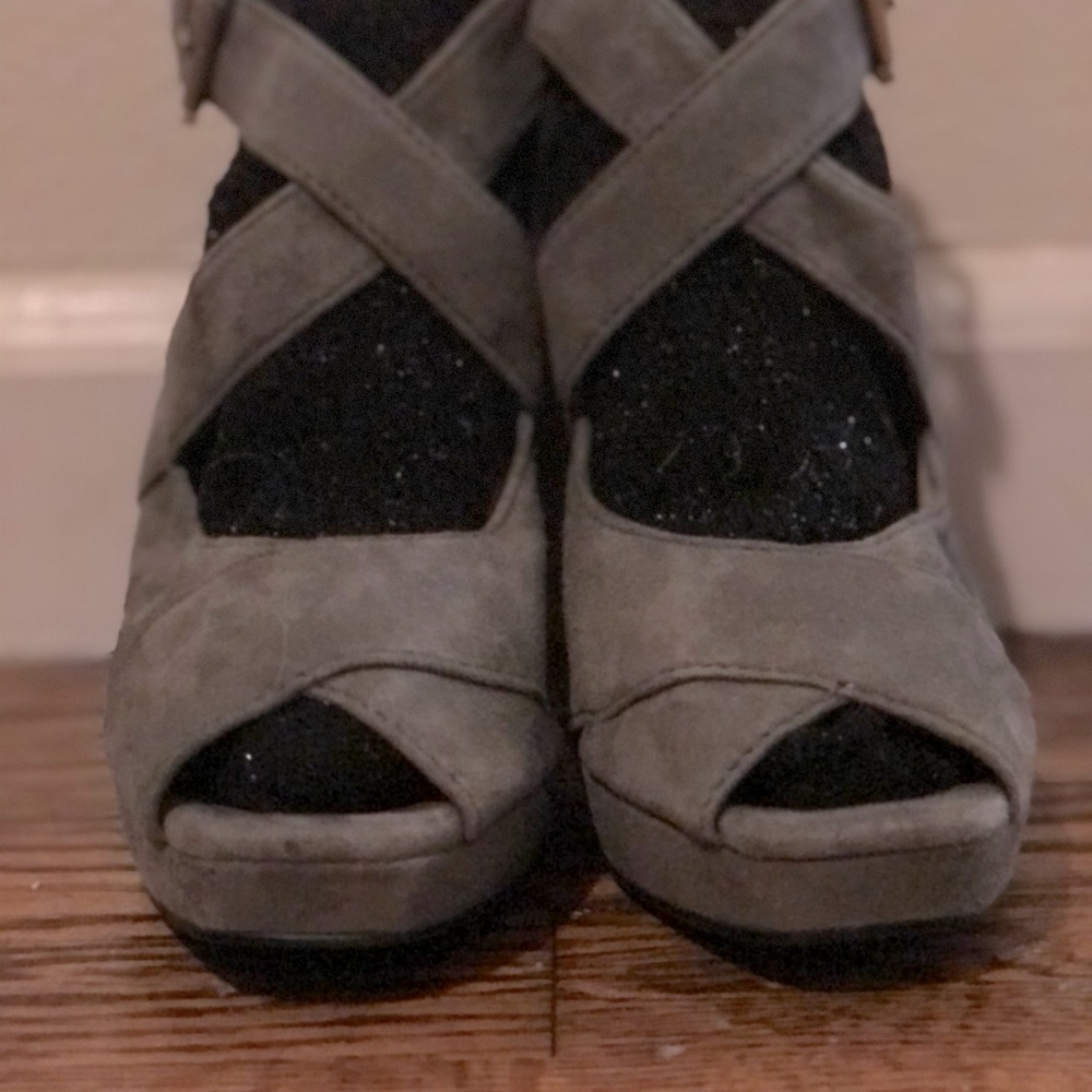 Michael Kors grey suede heels